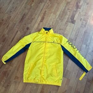 Nautica Yellow and Navy Windbreaker Jacket